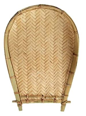 WATIKA CRAFT Bamboo Keeper Tray. Bamboo Kulo. Bamboo Tray, Bamboo Soop, Bamboo Basket for Puja. বাঁশের কুলো। (22X16 Inch)