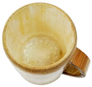 WATIKA CRAFT Sustainable and eco-Friendly: Our Bamboo Coffee Cup is Crafted from Sustainable Bamboo, offering an eco-Friendly Alternative to Single-use Plastic Cups. set of 2 - Image 2