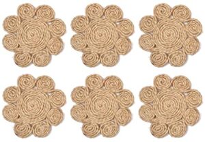 Watika Craft Natural Jute Placemat. Best for Bed-Side Table/Center Table, Dining Table/Shelves etc. set of 5 - Image 2