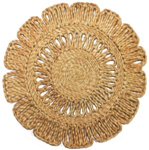 Watika Craft Natural Jute Placemat. Best for Bed-Side Table/Center Table, Dining Table/Shelves etc. Set of 2