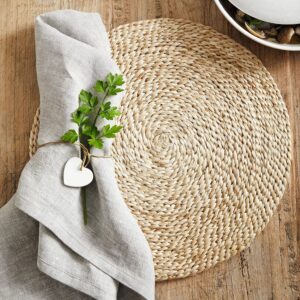 Watika Craft Natural Jute Placemat. Best for Bed-Side Table/Center Table, Dining Table/Shelves etc. set of 2