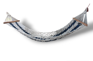 Watika Craft Rope Hammock with Wooden Spreader Bars | for Single Person, 30 Inches Width (Multicolour) - Image 2