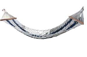 Watika Craft Rope Hammock with Wooden Spreader Bars | for Single Person, 30 Inches Width (Multicolour)