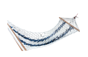 Watika Craft Rope Hammock with Wooden Spreader Bars | for Single Person, 30 Inches Width (Multicolour) - Image 3