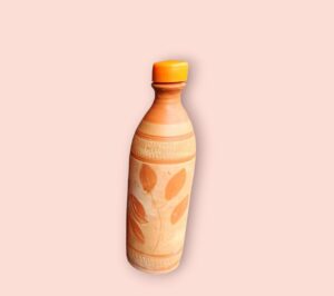 Watika Craft terecotta water bottle For Water terecotta bottle multi design water bottle - Image 3