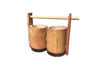 Watika Craft bamboo Pot Planter Dowble barrel Planter Eco-Friendly bamboo Planter