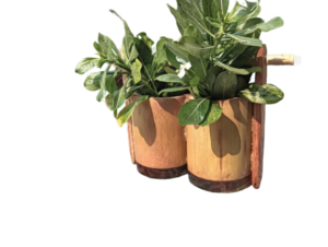 Watika Craft bamboo Pot Planter Dowble barrel Planter Eco-Friendly bamboo Planter - Image 2