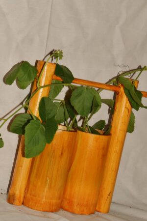 Table Hanging Planter Bamboo Pot (Double Barrel Planter) - Image 4