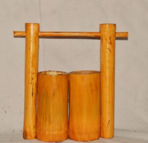 Table Hanging Planter Bamboo Pot (Double Barrel Planter)