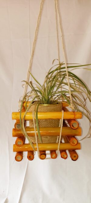 Wall Hanging Planter Pot Bamboo Planter Stylish Bamboo Planters jhumur planter - Image 3