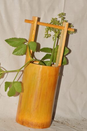 Wall Hanging Bamboo pots for Plants, Hanging pots for Plants Balconys (Single Top) - Image 4