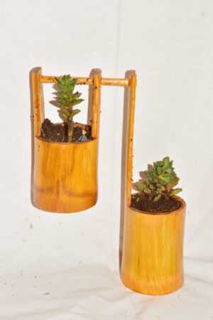 Wall Hanging Bamboo pots for Plants, Natural Bamboo Planter. - Image 3