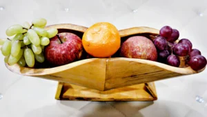 Watika Craft Bamboo fruit Storage For Kitchen Fruit Storage Eco-Friendly Bamboo Fruit Bowl