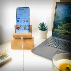 watika Craft Bamboo Mobile Holder | Charging Dock | Ideal Corporate Gift