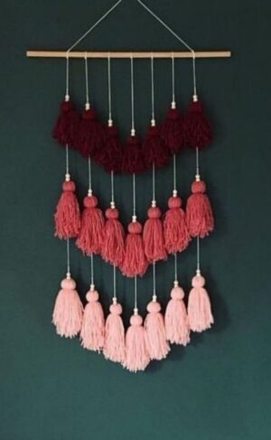 Watika Craft Jonaki Tassel Yarn tassel For wall decor yarn tassel Wool taasel Multi colour